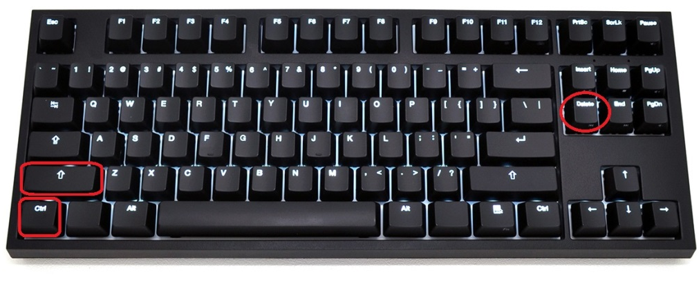 Ctrl + Shift + Delete