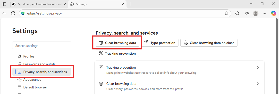 Edge Settings