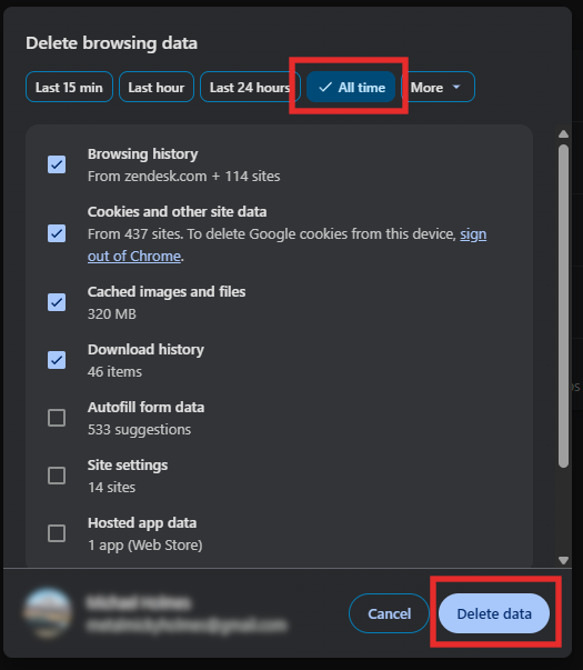Chrome Settings